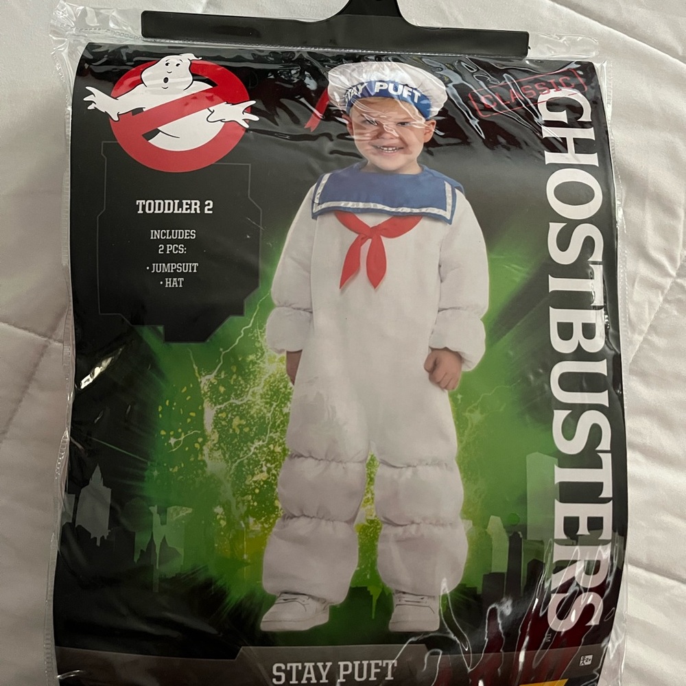 Stay Puft Marshmallow costume.  Worn once.